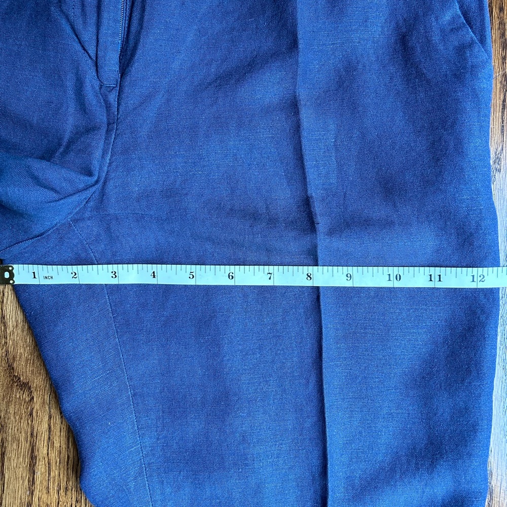 Loft Linen Ankle Crop Pants - Picture 4 of 7